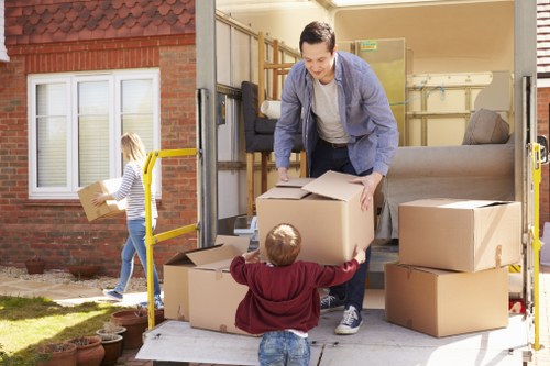 Careful furniture handling in a Crystal Palace flat with stairs and narrow access