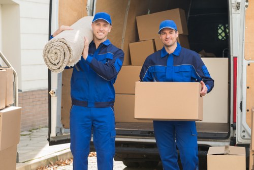Packed boxes and moving preparation for a home removal in Crystal Palace