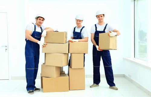 Variety of cardboard boxes and packing supplies for local home and office moves