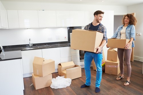 Loading household furniture into a removal van for Crystal Palace customers